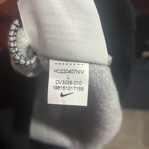 EUC Nike Youth  Black Grey White Hoodie w/ Upside Down Swoosh - Picture 12 of 15